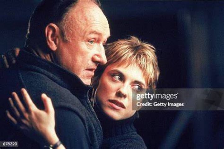 Actors Gene Hackman (as Joe Moore) and Rebecca Pidgeon (as Fran Moore) act in a scene in David Mamet's "Heist."