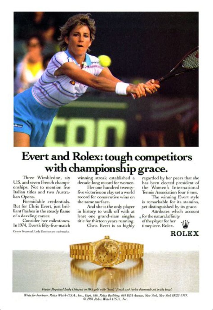 Chris Evert at Rolex 